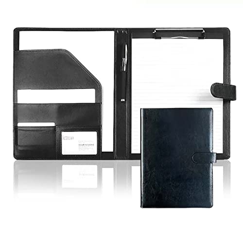 Faltbares Klemmbrett mit Tasche, A4 Arbeitsmappe Klemmbrett mit Deckel und Taschen Multicolor(Black) von BYALORTEX