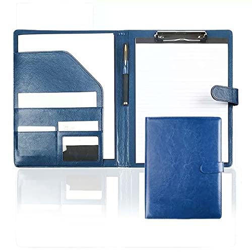 Faltbares Klemmbrett mit Tasche, A4 Arbeitsmappe Klemmbrett mit Deckel und Taschen Multicolor(Blue) von BYALORTEX