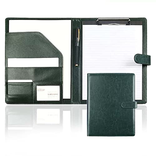 Faltbares Klemmbrett mit Tasche, A4 Arbeitsmappe Klemmbrett mit Deckel und Taschen Multicolor(Green) von BYALORTEX