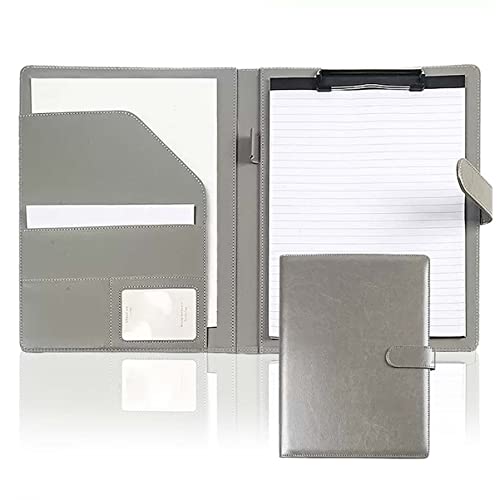Faltbares Klemmbrett mit Tasche, A4 Arbeitsmappe Klemmbrett mit Deckel und Taschen Multicolor(Silver) von BYALORTEX