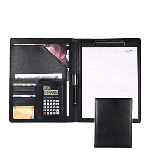 Faltbares Klemmbrett mit Tasche, A4 Arbeitsmappe mit Klemmbrett Multicolor(Black-12bit Calculator) von BYALORTEX