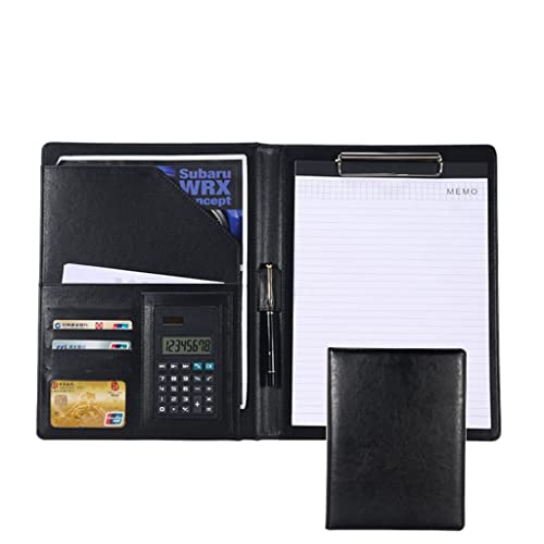 Faltbares Klemmbrett mit Tasche, A4 Arbeitsmappe mit Klemmbrett Multicolor(Black-8bit Calculator) von BYALORTEX