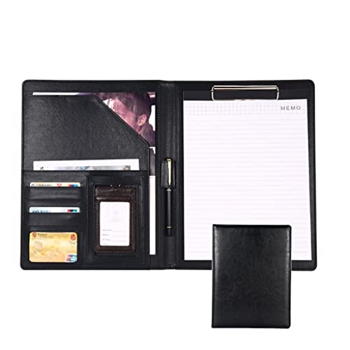Faltbares Klemmbrett mit Tasche, A4 Arbeitsmappe mit Klemmbrett Multicolor(Black-with Book) von BYALORTEX