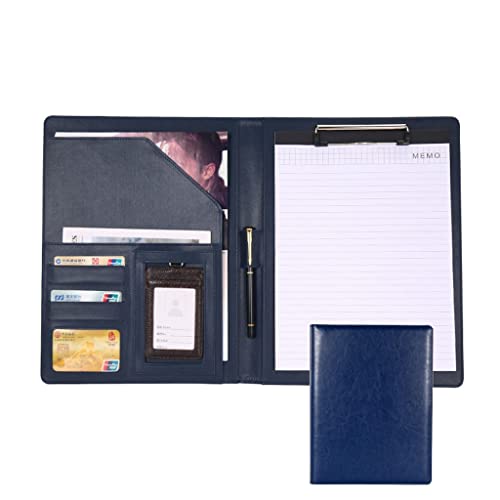 Faltbares Klemmbrett mit Tasche, A4 Arbeitsmappe mit Klemmbrett Multicolor(Blue-with Book) von BYALORTEX