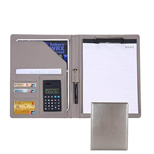 Faltbares Klemmbrett mit Tasche, A4 Arbeitsmappe mit Klemmbrett Multicolor(Gray-8bit Calculator) von BYALORTEX