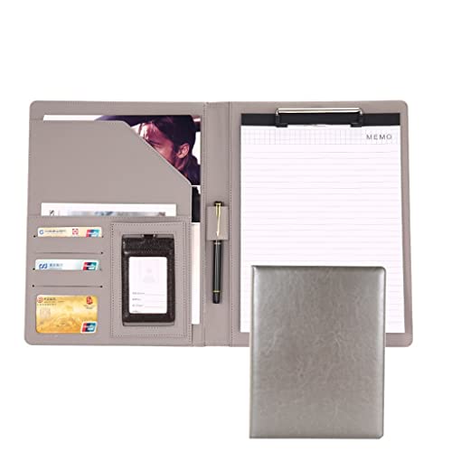Faltbares Klemmbrett mit Tasche, A4 Arbeitsmappe mit Klemmbrett Multicolor(Gray-with Book) von BYALORTEX
