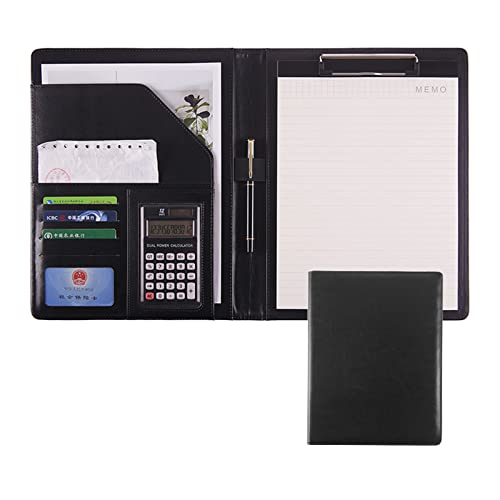 Faltbares Klemmbrett mit Tasche, A4-Ordner mit Klemmbrett und Taschen, mehrfarbig(Black-12digit Calculator) von BYALORTEX