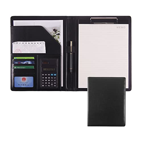 Faltbares Klemmbrett mit Tasche, A4-Ordner mit Klemmbrett und Taschen, mehrfarbig(Black-8digit Calculator) von BYALORTEX