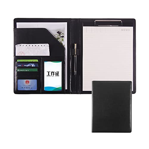 Faltbares Klemmbrett mit Tasche, A4-Ordner mit Klemmbrett und Taschen, mehrfarbig(Black-no Calculator) von BYALORTEX