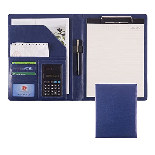 Faltbares Klemmbrett mit Tasche, A4-Ordner mit Klemmbrett und Taschen, mehrfarbig(Blue-8digit Calculator) von BYALORTEX