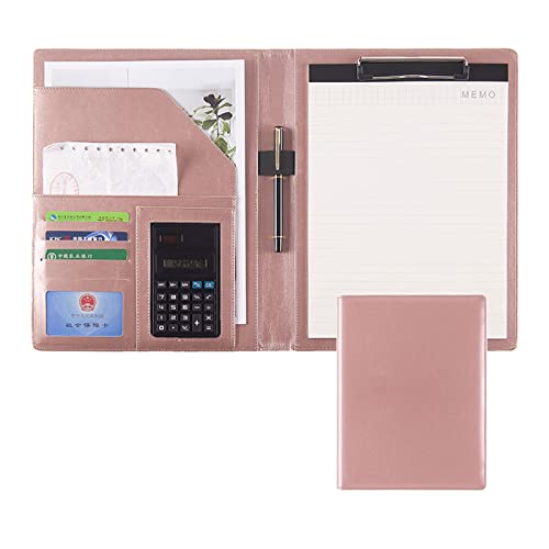 Faltbares Klemmbrett mit Tasche, A4-Ordner mit Klemmbrett und Taschen, mehrfarbig(Pink-8digit Calculator) von BYALORTEX
