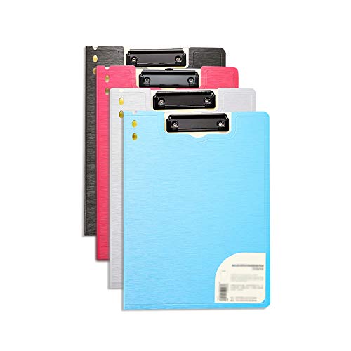 Faltbares Klemmbrett mit Tasche, Klemmbrett-Ordner, A4 und Letter-Größe, Metallclip, Präsentationsordner, 4er-Pack, mehrfarbig(Multicolored) von BYALORTEX
