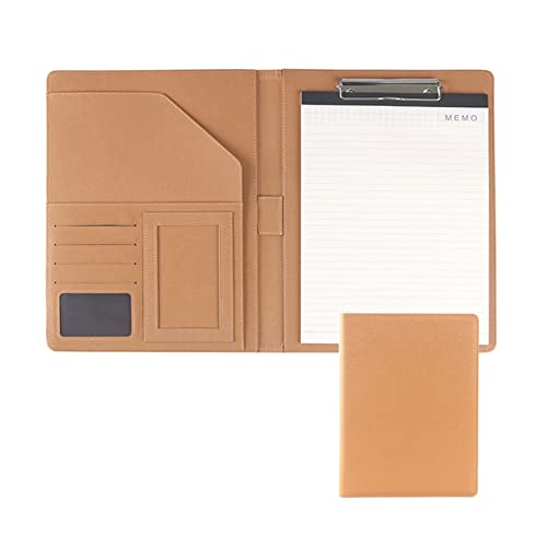 Faltbares Klemmbrett mit Tasche, Klemmbrettmappe A4 mit Fächern und nachfüllbarem Organizer-Portfolio in Mehrfarbig(Yellow-no Calculator) von BYALORTEX
