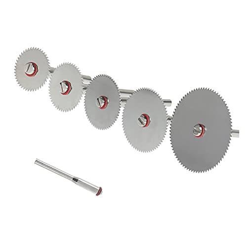 Sägeblätter für Sägeräder, HHS Stahl Mini Kreissägeblätter mit Stange for Holz Kunststoff Metall Schneiden Packung mit 6 Sägeblätter für Sägeräder, HHS Stahl Mini Kreissägeblätter mit Stange for Holz Kunststoff Metall Schneiden Packung mit 6 von BYALORTEX