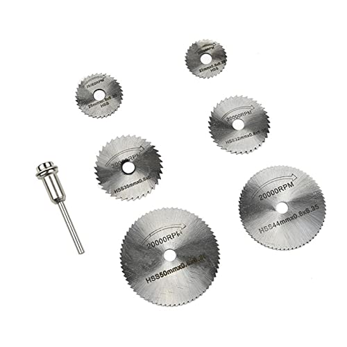 Sägeblätter für Sägeräder, HSS-Rotationswerkzeug-Sägeblätter und Trennscheiben-Set, 7 Stück, for Holz, Metall, PVC, Aluminium Sägeblätter für Sägeräder, HSS-Rotationswerkzeug-Sägeblätter und Trennscheiben-Set, 7 Stück, for Holz, Metall, PVC, Aluminium von BYALORTEX