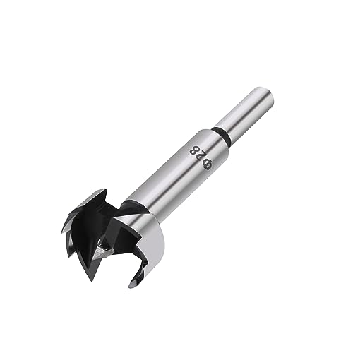 Scharnier-Lochbohrer, 1Pc Holzbearbeitung Werkzeuge Loch Sah Scharnier Boring Bohrer Bits Runde Schaft High Carbon Stahl Cutter(28mm) von BYALORTEX