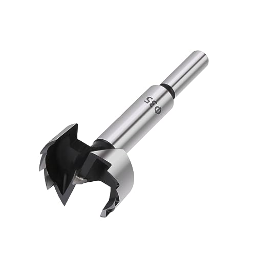 Scharnier-Lochbohrer, 1Pc Holzbearbeitung Werkzeuge Loch Sah Scharnier Boring Bohrer Bits Runde Schaft High Carbon Stahl Cutter(35mm) von BYALORTEX