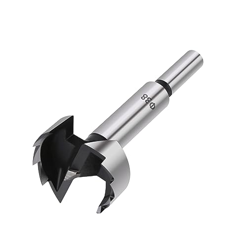 Scharnier-Lochbohrer, 1Pc Holzbearbeitung Werkzeuge Loch Sah Scharnier Boring Bohrer Bits Runde Schaft High Carbon Stahl Cutter(38mm) von BYALORTEX