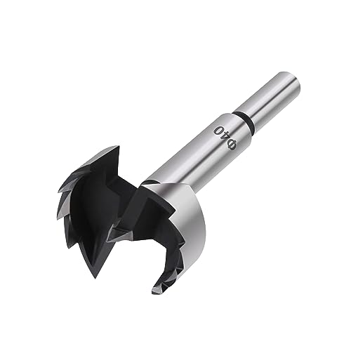 Scharnier-Lochbohrer, 1Pc Holzbearbeitung Werkzeuge Loch Sah Scharnier Boring Bohrer Bits Runde Schaft High Carbon Stahl Cutter(40mm) von BYALORTEX