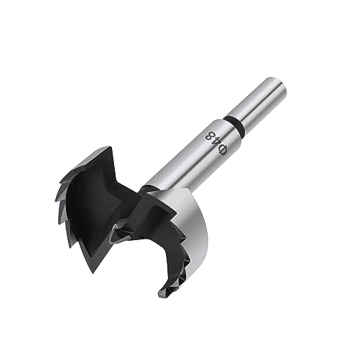 Scharnier-Lochbohrer, 1Pc Holzbearbeitung Werkzeuge Loch Sah Scharnier Boring Bohrer Bits Runde Schaft High Carbon Stahl Cutter(48mm) von BYALORTEX