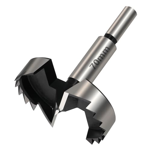 Scharnier-Lochbohrer, 1Pc Holzbearbeitung Werkzeuge Loch Sah Scharnier Boring Bohrer Bits Runde Schaft High Carbon Stahl Cutter(70mm) von BYALORTEX