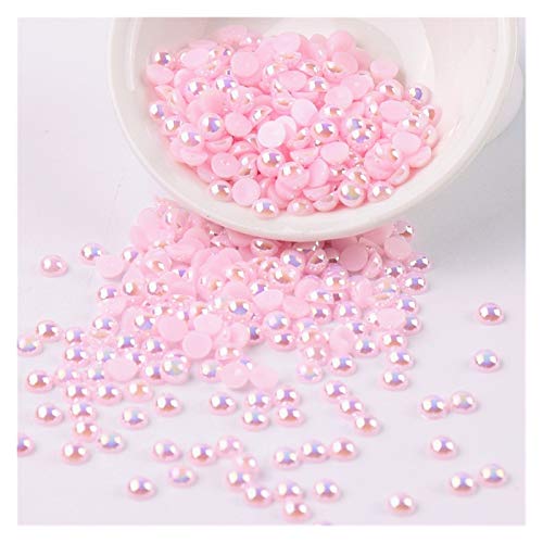 Set zur Herstellung von Armbändern, 3mm Multicolor Acryl Imitation Flatback Perlen Packung mit 500 for DIY Handwerk(Baby Pink) von BYALORTEX