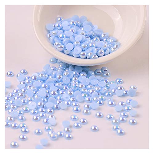Set zur Herstellung von Armbändern, 3mm Multicolor Acryl Imitation Flatback Perlen Packung mit 500 for DIY Handwerk(Sky Blue) von BYALORTEX