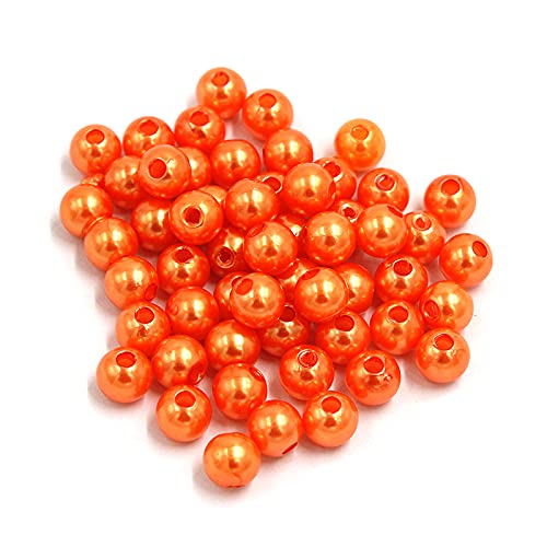 Set zur Herstellung von Armbändern, Acryl-Imitationsperlen zur Schmuckherstellung und for Basteln, 4 mm, mehrfarbig, 300 Stück(Orange) von BYALORTEX