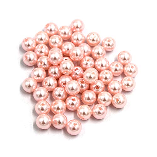 Set zur Herstellung von Armbändern, Acryl-Imitationsperlen zur Schmuckherstellung und for Basteln, 4 mm, mehrfarbig, 300 Stück(Pink) von BYALORTEX