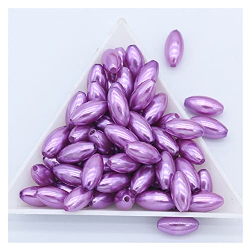 Set zur Herstellung von Armbändern, Acrylperlen, rund, mehrfarbig, 6 x 12 mm, 100 Stück, for Schmuckherstellung und Basteln(8) von BYALORTEX