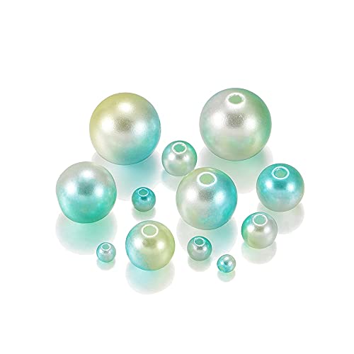 Set zur Herstellung von Armbändern, Kunststoffperlen, 3–12 mm, Acrylperlen, mehrfarbig, zur Schmuckherstellung, 360 Stück(6) von BYALORTEX