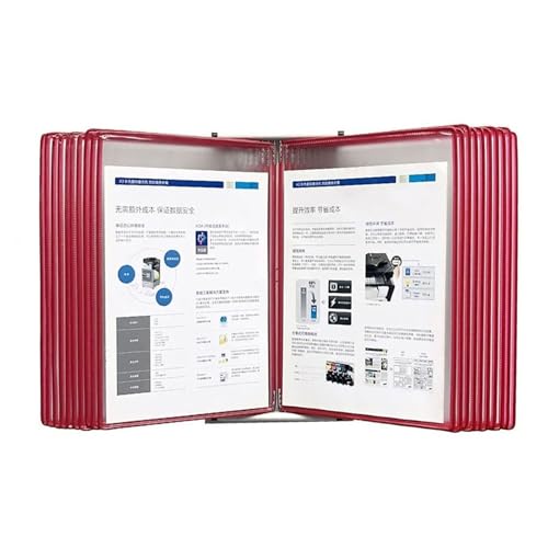 Wandmontiertes Desktop-Referenzsystem, Referenz-Organizer zur Wandmontage for den Schreibtisch, mit 20 Fächern for Dokumente im Letter-Format, Rot Wandmontiertes Desktop-Referenzsystem, Referenz-Organizer zur Wandmontage for den Schreibtisch, mit 20 Fächern for Dokumente im Letter-Format, Rot von BYALORTEX