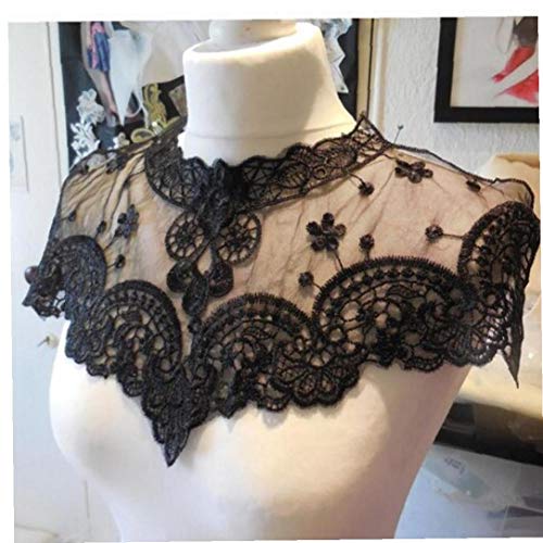 Kleid-Spitze Stoff Bluse Kostüm-Dekor Zubehör DIY Ausschnitt Kragen Nähen Borte Schwarz von BYFRI