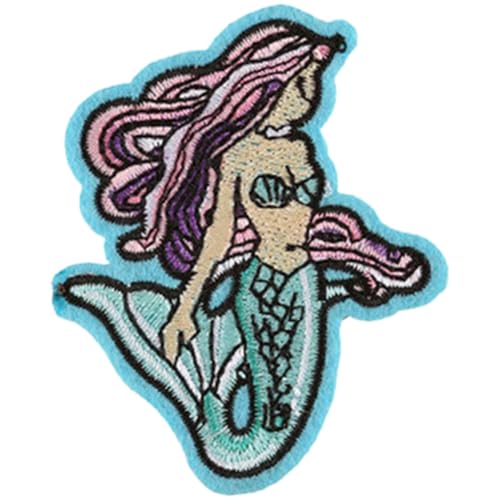 Nette Karikatur-mermaid Druck Aufnäher Eisen Auf Abzeichen Für Kleidung Applikationen Nähen Stickerei Aufkleber von BYFRI
