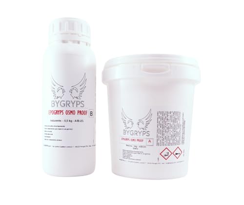BYGRIPS EpoGryps Osmo Proof Epoxidharz, wasserdicht, gelb, 1,5 kg, für professionelle Reparaturen, Fiberglas, Osmose-Behandlung, schnelle Aushärtung BYGRIPS EpoGryps Osmo Proof Epoxidharz, wasserdicht, gelb, 1,5 kg, für professionelle Reparaturen, Fiberglas, Osmose-Behandlung, schnelle Aushärtung von BYGRYPS