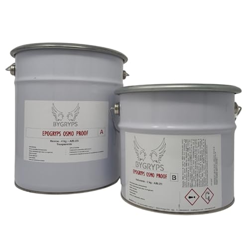 BYGRIPS EpoGryps Osmo Proof Epoxidharz, wasserdicht, transparent, 6 kg, für professionelle Reparaturen, Fiberglas, Osmose-Behandlung, schnelle Aushärtung BYGRIPS EpoGryps Osmo Proof Epoxidharz, wasserdicht, transparent, 6 kg, für professionelle Reparaturen, Fiberglas, Osmose-Behandlung, schnelle Aushärtung von BYGRYPS