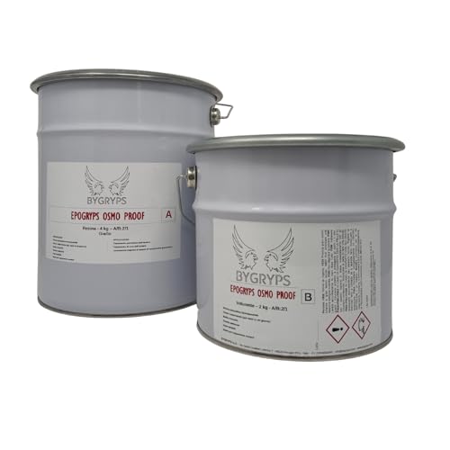 BYGRIPS EpoGryps Osmo Proof Epoxidharz wasserdicht, gelb, 6 kg, für professionelle Reparaturen, Fiberglas, Osmose-Behandlung, schnelle Aushärtung BYGRIPS EpoGryps Osmo Proof Epoxidharz wasserdicht, gelb, 6 kg, für professionelle Reparaturen, Fiberglas, Osmose-Behandlung, schnelle Aushärtung von BYGRYPS