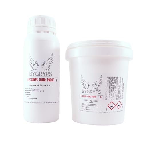 BYGRIPS EpoGryps Osmo Proof Epoxidharz wasserdicht, weiß, 1,5 kg, für professionelle Reparaturen, Fiberglas, Osmose-Behandlung, schnelle Aushärtung BYGRIPS EpoGryps Osmo Proof Epoxidharz wasserdicht, weiß, 1,5 kg, für professionelle Reparaturen, Fiberglas, Osmose-Behandlung, schnelle Aushärtung von BYGRYPS