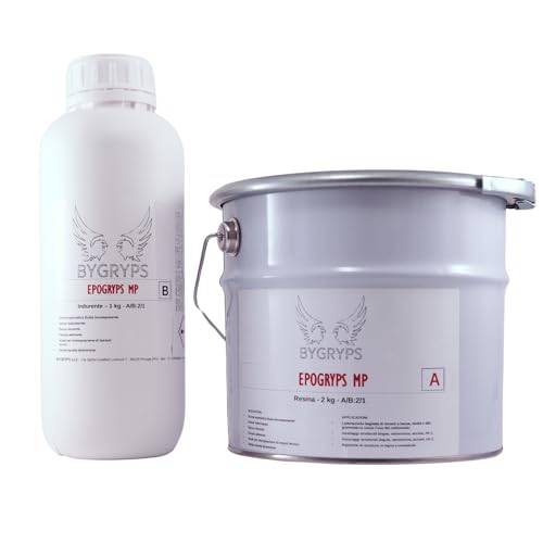 BYGRYPS EpoGryps MP Zweikomponenten-Epoxidharz, 3 kg, schnelle Aushärtung, strukturell und multifunktional, für Glasfaser-Reparaturen, Boote, Wohnmobile, Modellbau, Holzrestaurierung, hohe Festigkeit BYGRYPS EpoGryps MP Zweikomponenten-Epoxidharz, 3 kg, schnelle Aushärtung, strukturell und multifunktional, für Glasfaser-Reparaturen, Boote, Wohnmobile, Modellbau, Holzrestaurierung, hohe Festigkeit von BYGRYPS