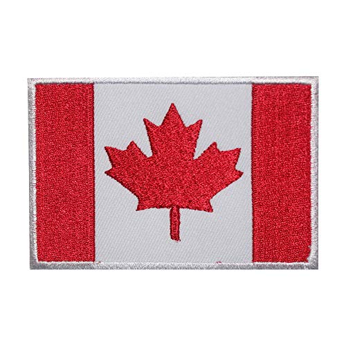 Aufnäher mit Kanada-Flagge, bestickt, zum Aufbügeln oder Aufnähen Aufnäher mit Kanada-Flagge, bestickt, zum Aufbügeln oder Aufnähen von BYIZY