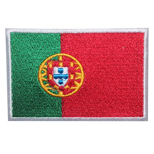 Aufnäher mit Portugal-Flagge, bestickt, zum Aufbügeln oder Aufnähen von BYIZY