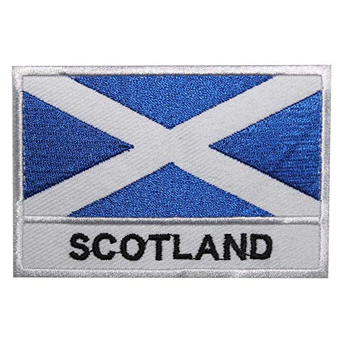 Aufnäher mit Schottland-Flagge, bestickt, zum Aufbügeln oder Aufnähen von BYIZY
