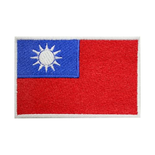 Aufnäher mit Taiwan-Flagge, bestickt, zum Aufbügeln oder Aufnähen Aufnäher mit Taiwan-Flagge, bestickt, zum Aufbügeln oder Aufnähen von BYIZY