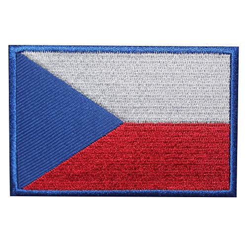 Aufnäher mit Tschechien-Flagge, bestickt, zum Aufbügeln oder Aufnähen Aufnäher mit Tschechien-Flagge, bestickt, zum Aufbügeln oder Aufnähen von BYIZY