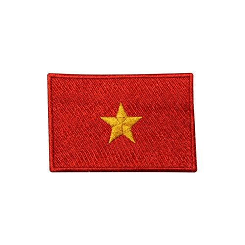 Aufnäher mit Vietnam-Flaggen-Logo, bestickt, zum Aufbügeln oder Aufnähen von BYIZY