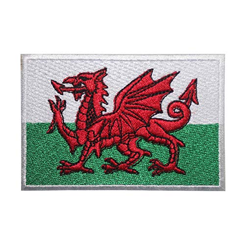 Aufnäher mit Wales-Flagge, bestickt, zum Aufbügeln oder Aufnähen Aufnäher mit Wales-Flagge, bestickt, zum Aufbügeln oder Aufnähen von BYIZY