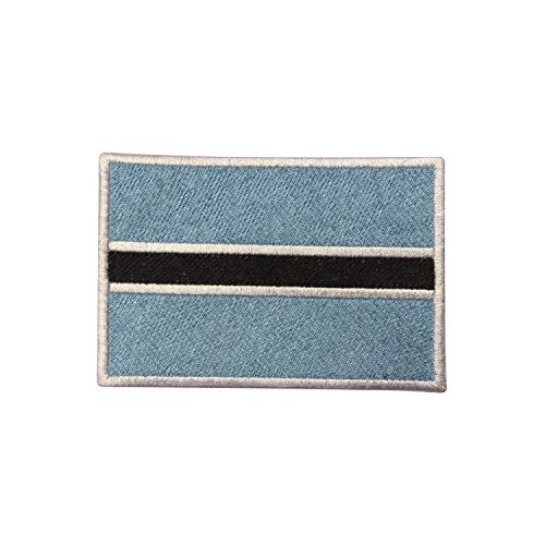 Botswana Länderflagge Logo Patch bestickt Applikation Botswana Nationalflagge Patch Aufbügler Patch Aufnäher Emblem von BYIZY