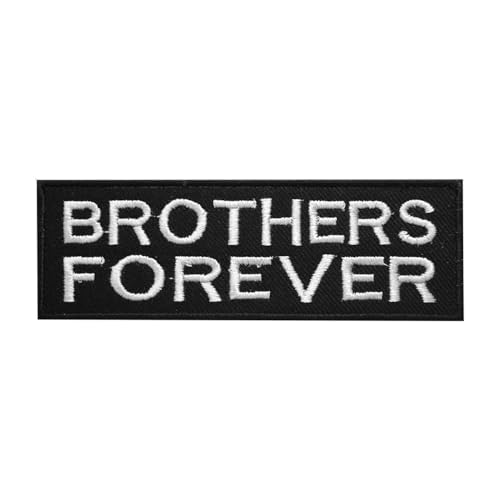Brothers Forever Letters Patch Iron On Embroidered Applique Patch Brothers Forever Words Iron On Sew On Emblem Badge von BYIZY