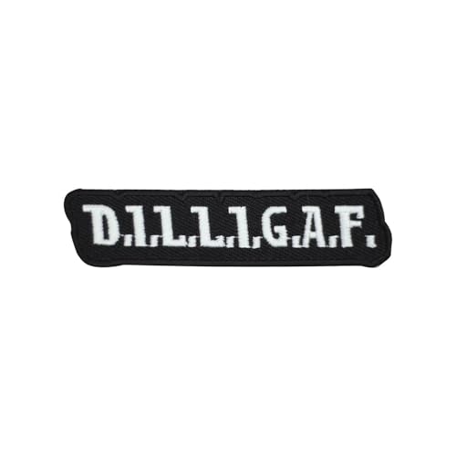 DILLIGAF Buchstaben Patch zum Aufbügeln bestickt Applikation Patch Dilligaf Wörter zum Aufbügeln oder Aufnähen von BYIZY
