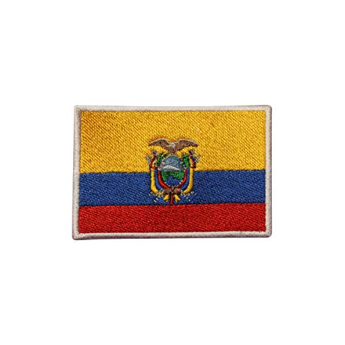 Ecuador Länderflagge Logo Patch bestickt Applikation Ecuador Länderflagge Patch Aufbügler Patch Aufbügler Patch Aufnäher Emblem von BYIZY
